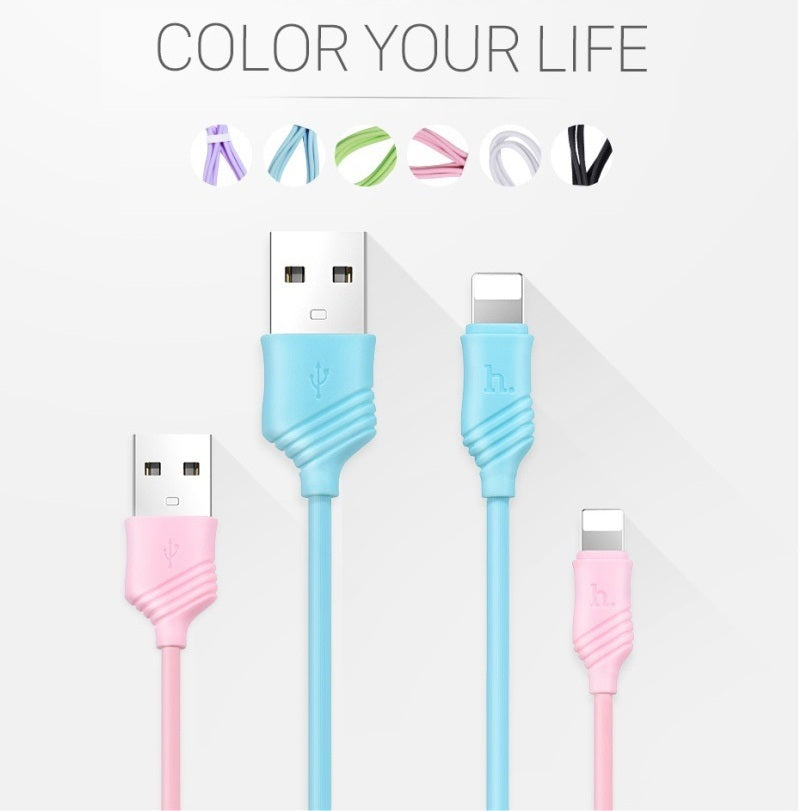 Cable USB to Lightning «X6 Khaki» charging data sync