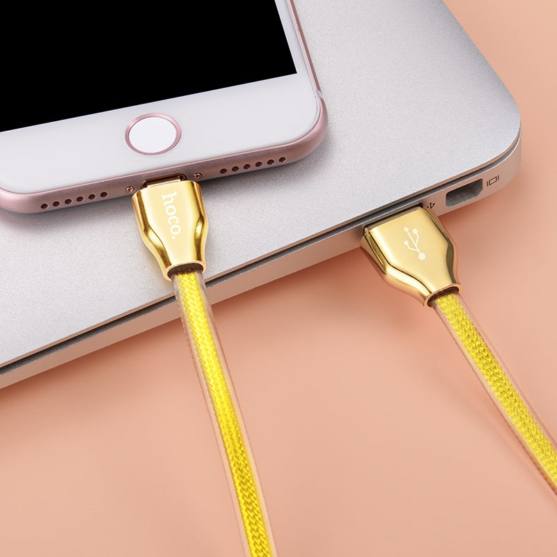 Cable USB to Lightning «X7 Golden» charging data sync
