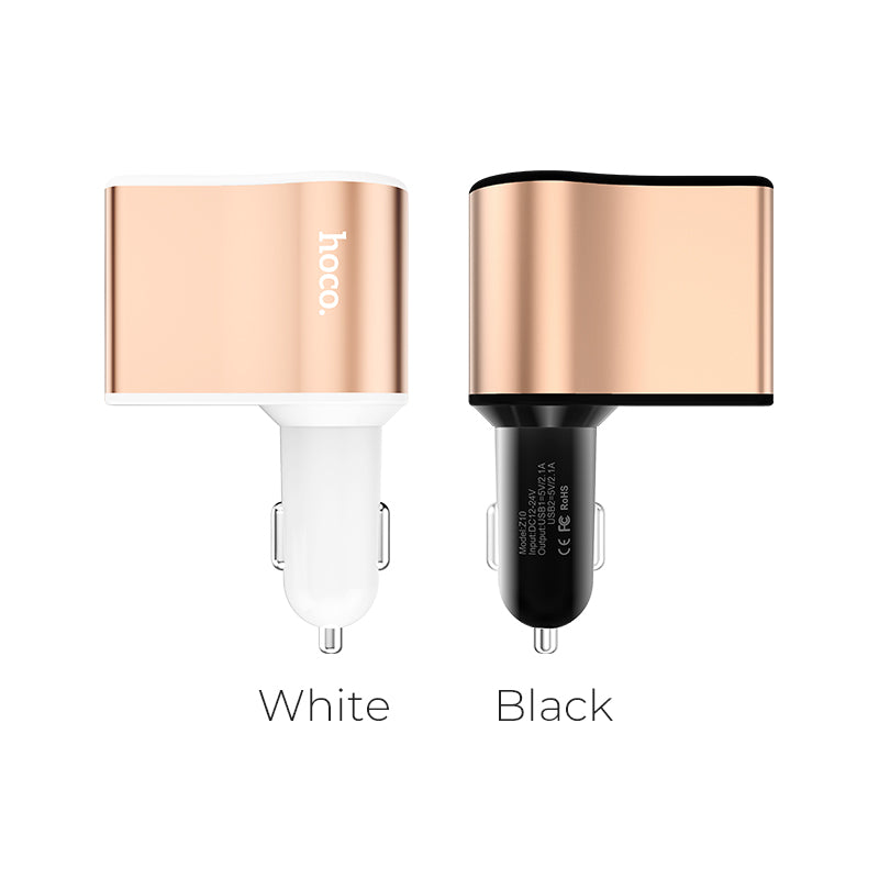Car charger “Z10” digital display dual USB cigarette lighter slot