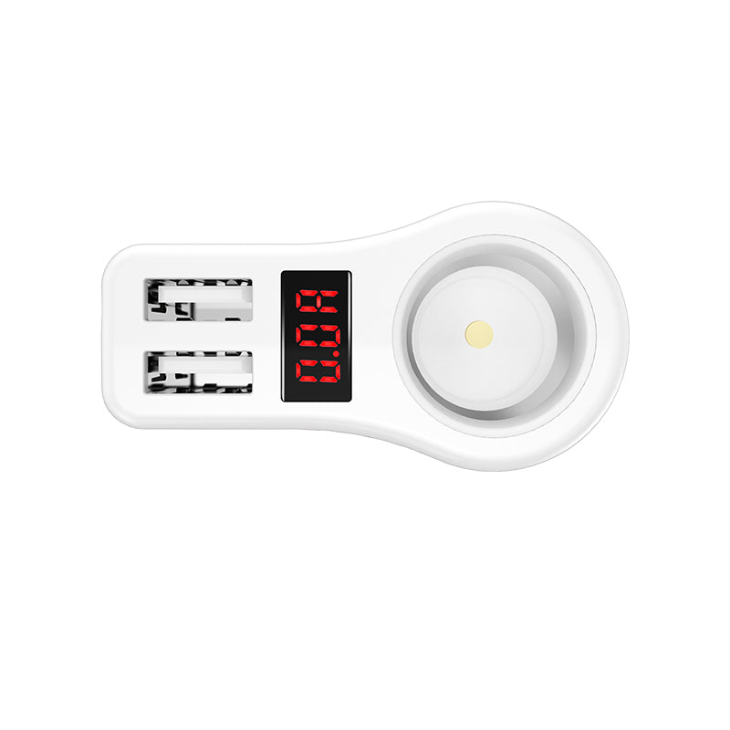 Car charger “Z10” digital display dual USB cigarette lighter slot