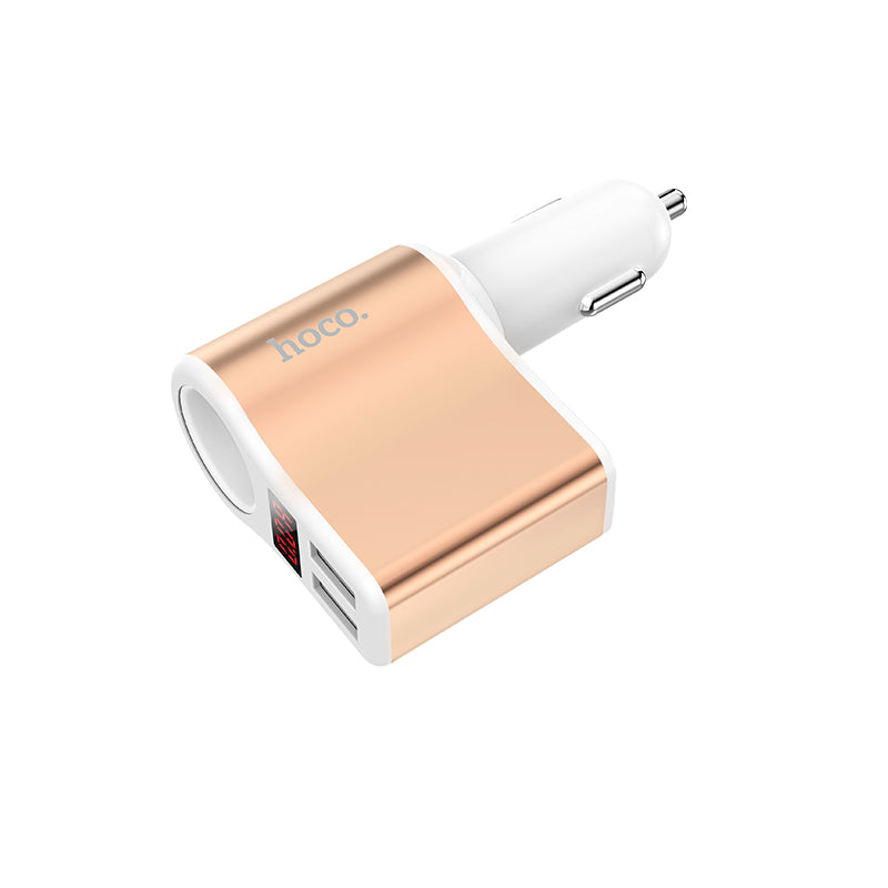 Car charger “Z10” digital display dual USB cigarette lighter slot