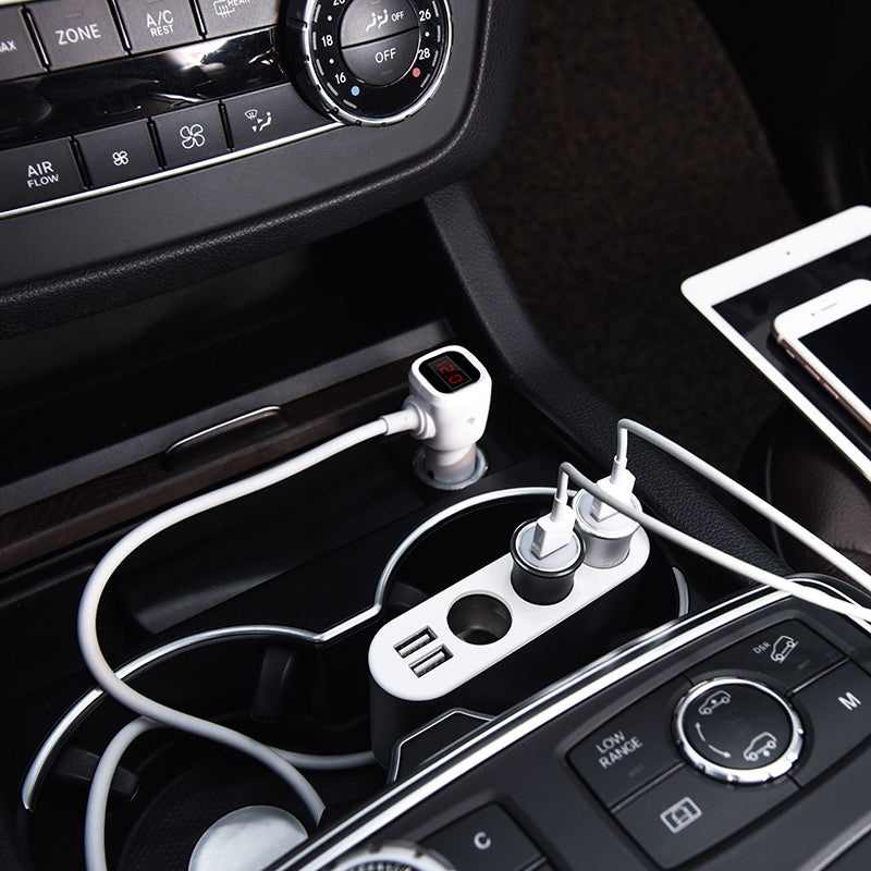 Car charger “Z13” dual USB three cigarette lighter ports