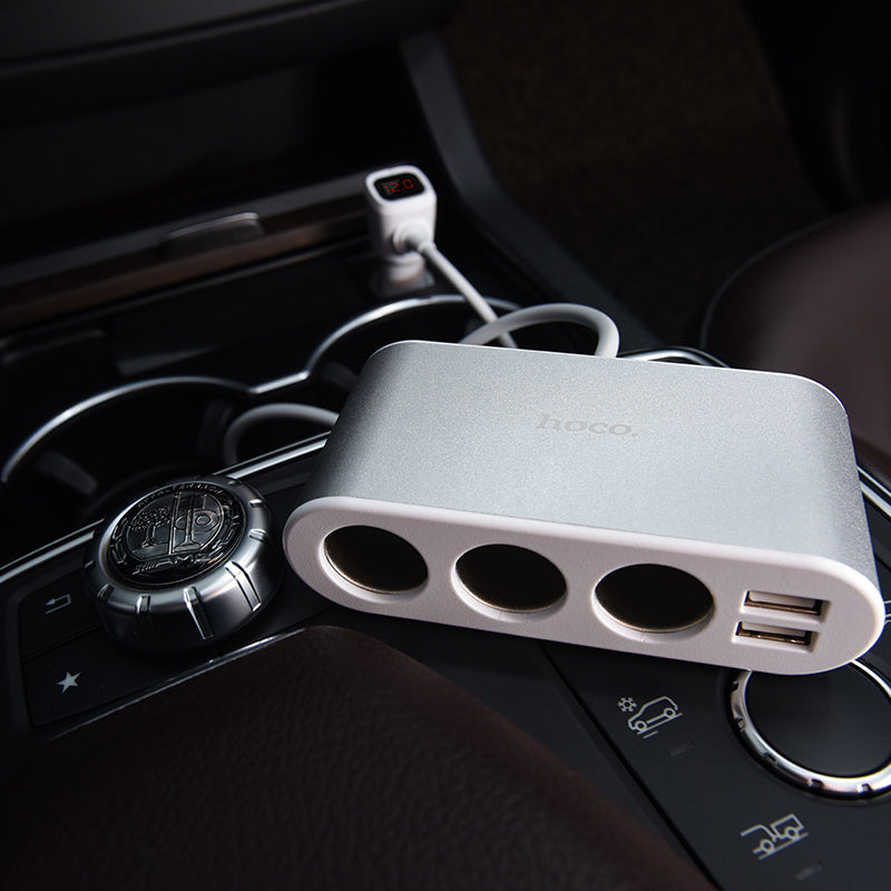 Car charger “Z13” dual USB three cigarette lighter ports