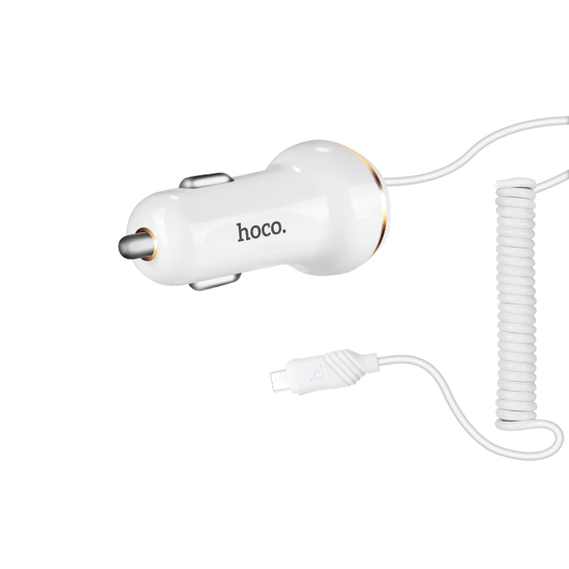 Car charger “Z14” single USB built in spring cable