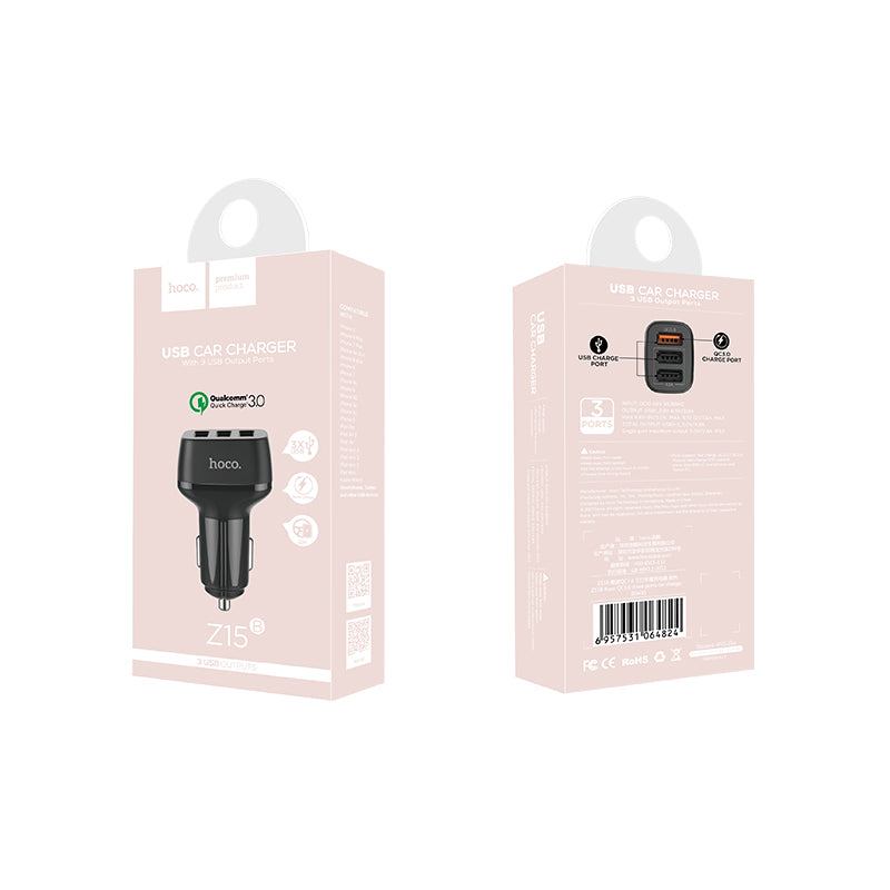 Car charger “Z15B Kuso” three USB QC3.0