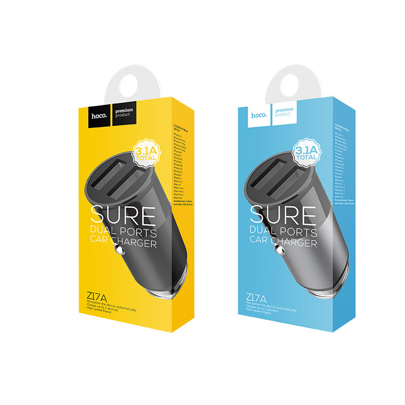 Car charger “Z17A Sure” dual USB 2.4A total