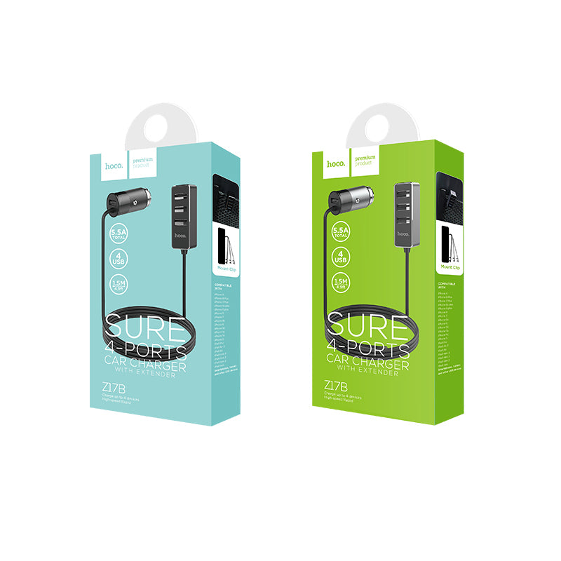 Car charger “Z17B Sure” four USB wired extender