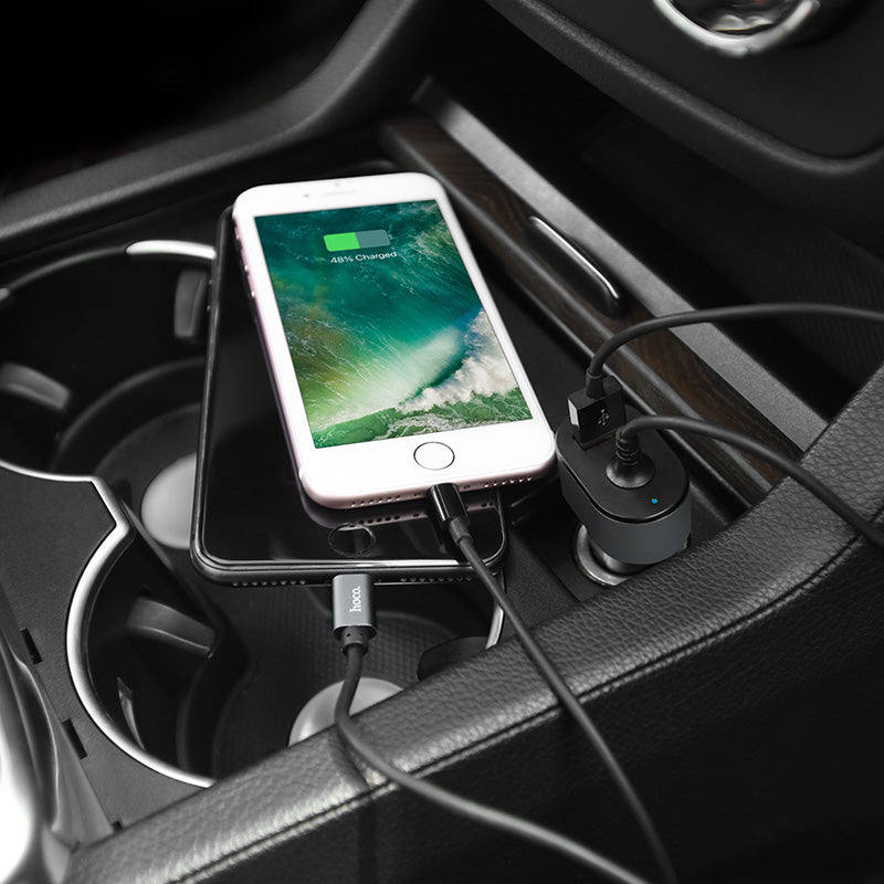Car charger «Z18 PD» single USB built-in Lightning cable