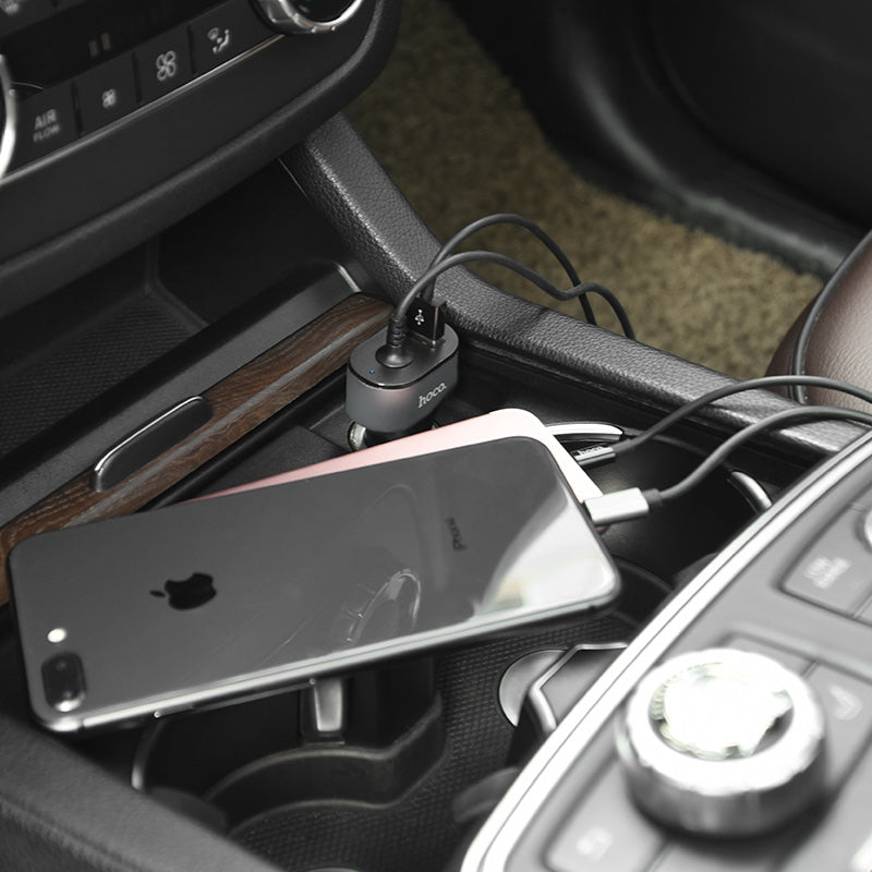 Car charger «Z18 PD» single USB built-in Lightning cable