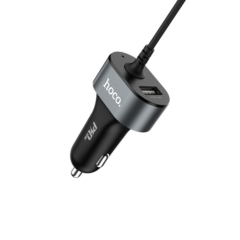 Car charger «Z18 PD» single USB built-in Lightning cable