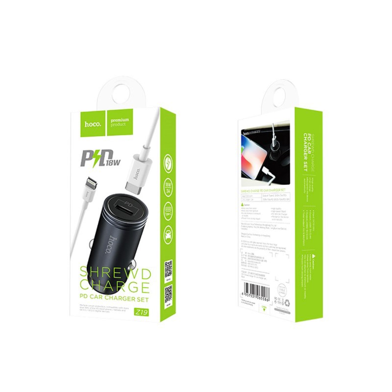 Car charger “Z19 Shrewd” set with Lightning cable
