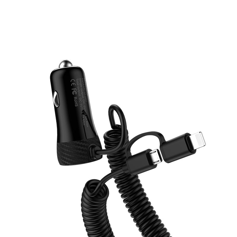 Car charger «Z21A Ascender» single USB built-in cable