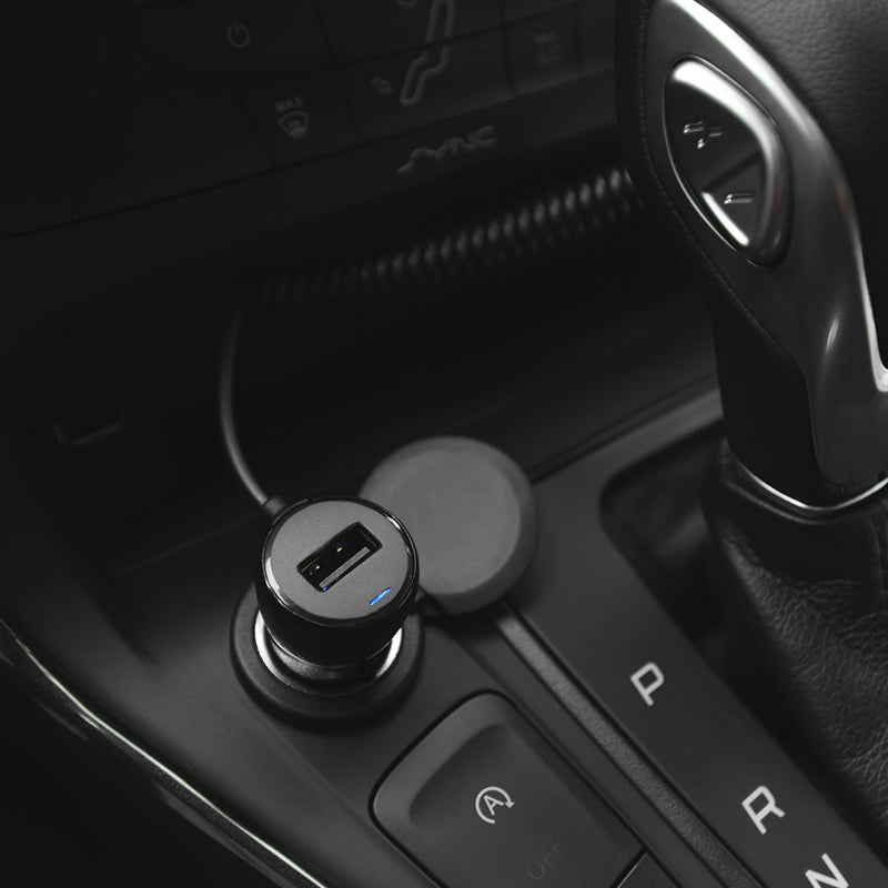 Car charger «Z21A Ascender» single USB built-in cable