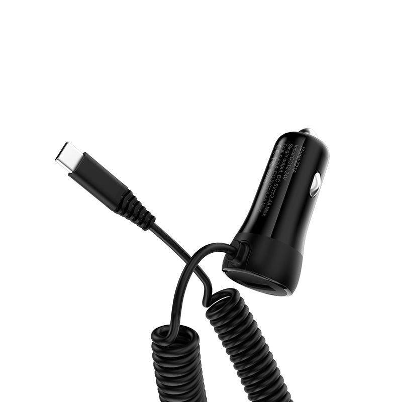 Car charger «Z21A Ascender» single USB built-in cable