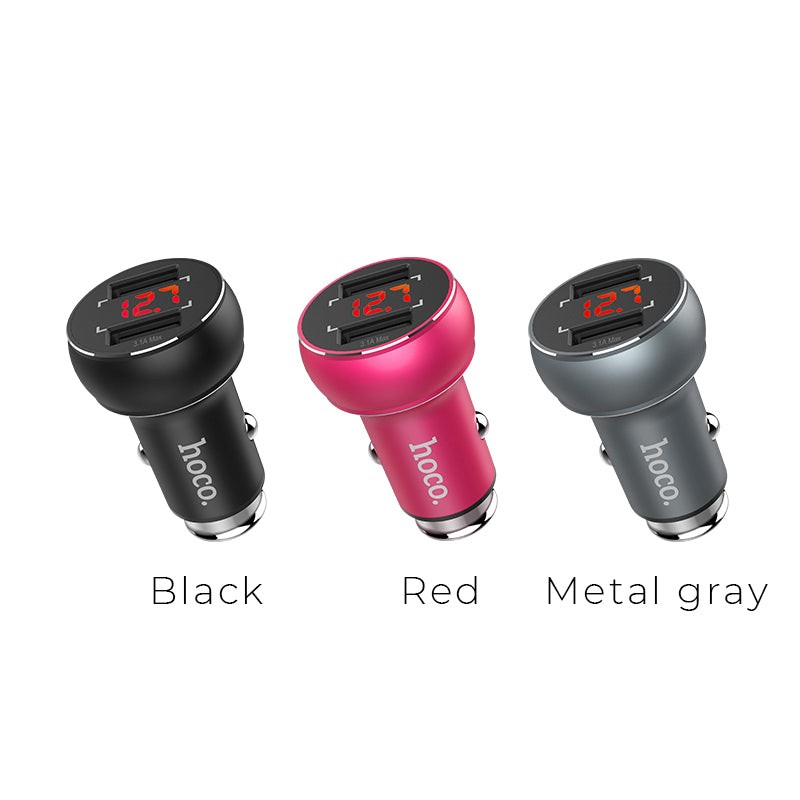 Car charger «Z22» double USB digital display 3.1A 15.5W