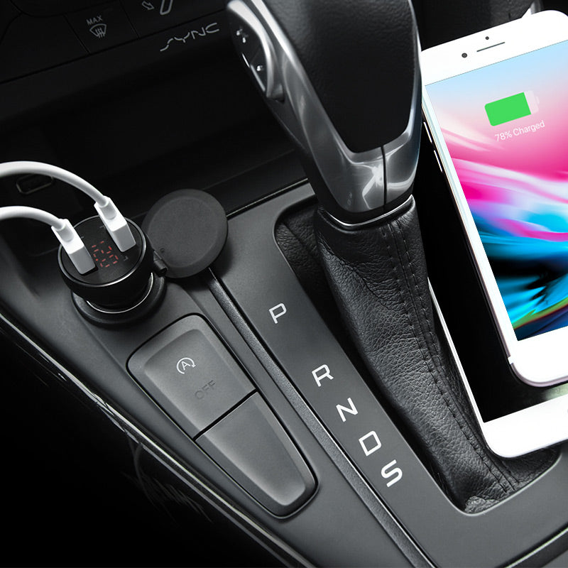 Car charger «Z22» double USB digital display 3.1A 15.5W