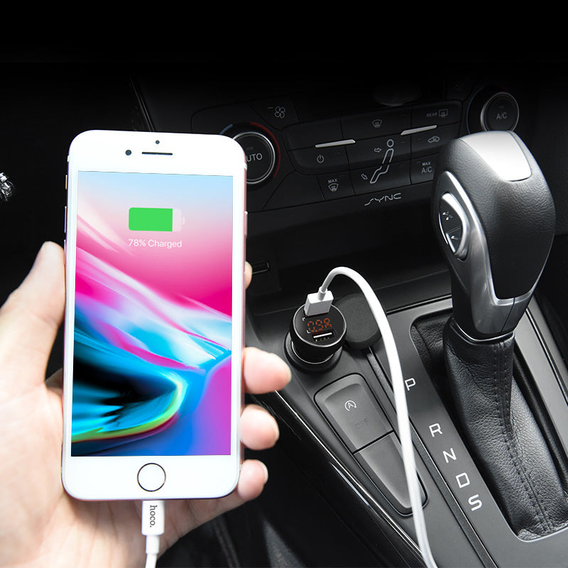 Car charger «Z22» double USB digital display 3.1A 15.5W