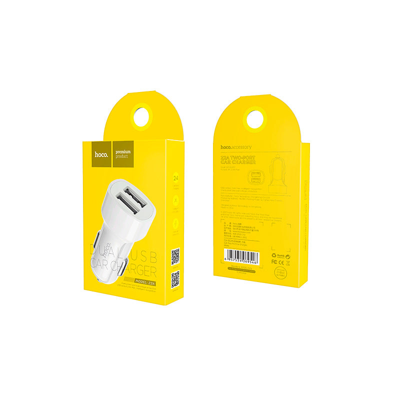 Car charger «Z2A» dual USB sets with additional cable