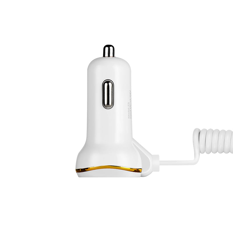 Car charger “Z5” single USB built-in 3 in 1 charging cable